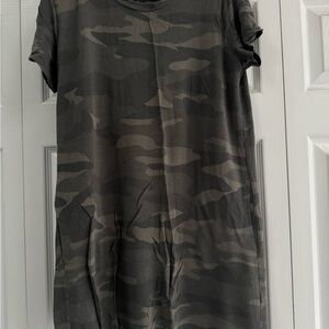 Camo Short Sleeve T-Shirt Dress